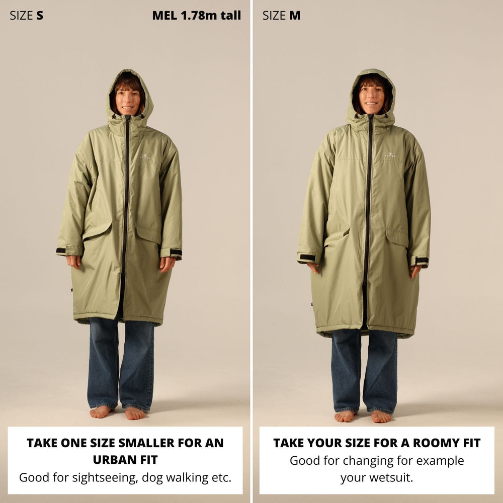 VOITED 3rd Edition Outdoor Changing Robe & Drycoat for Surfing, Camping, Vanlife & Wild Swimming - Olive