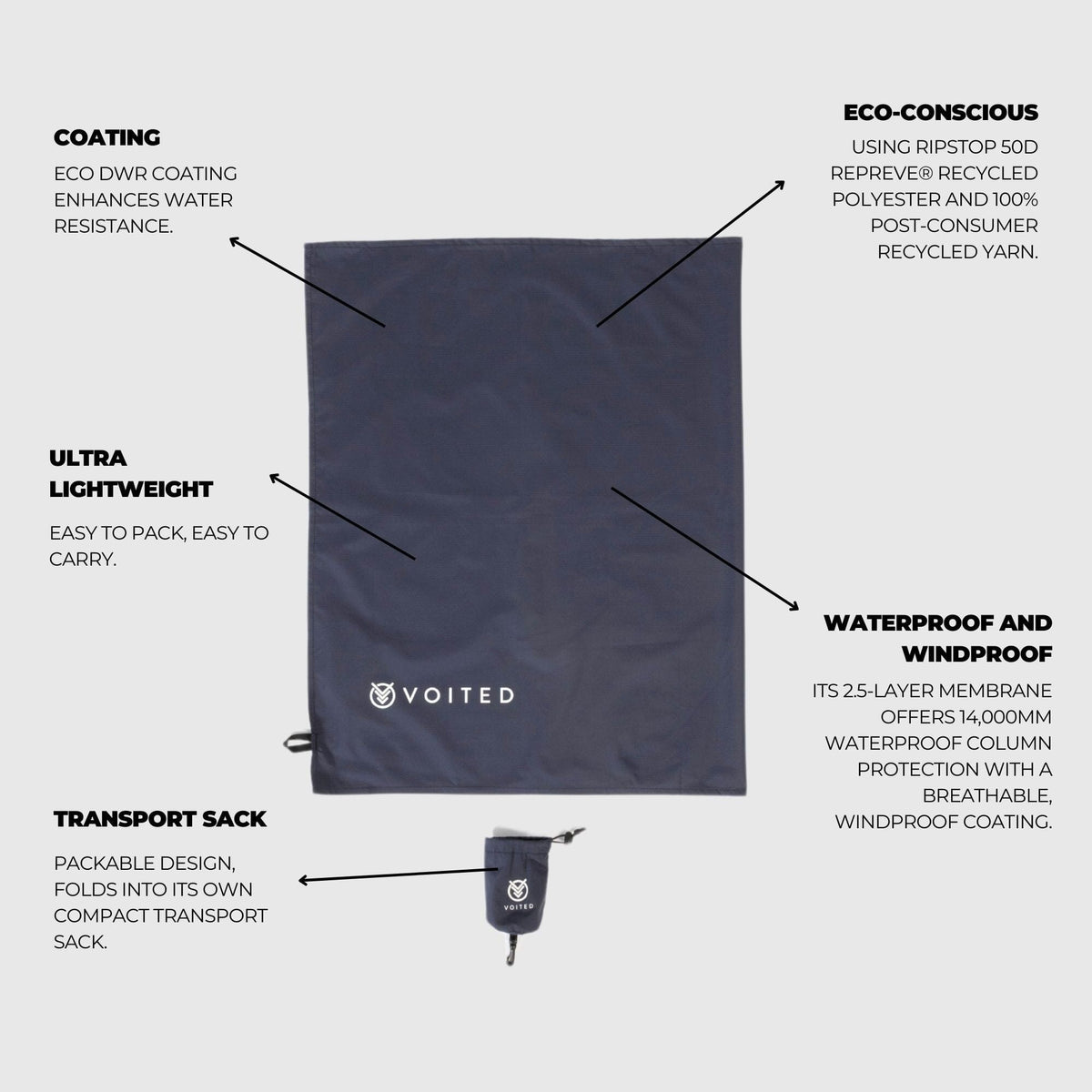 VOITED Pocket Dry Mat - Graphite Accessories VOITED 