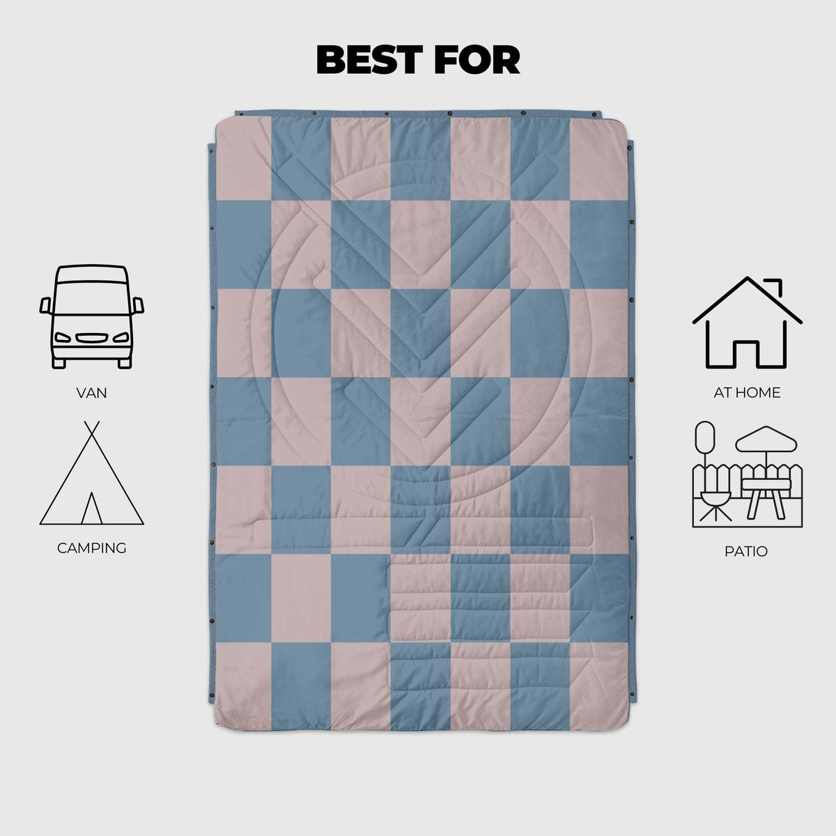 VOITED CloudTouch® Indoor/Outdoor Camping Blanket - Blue Dancer Blankets VOITED 