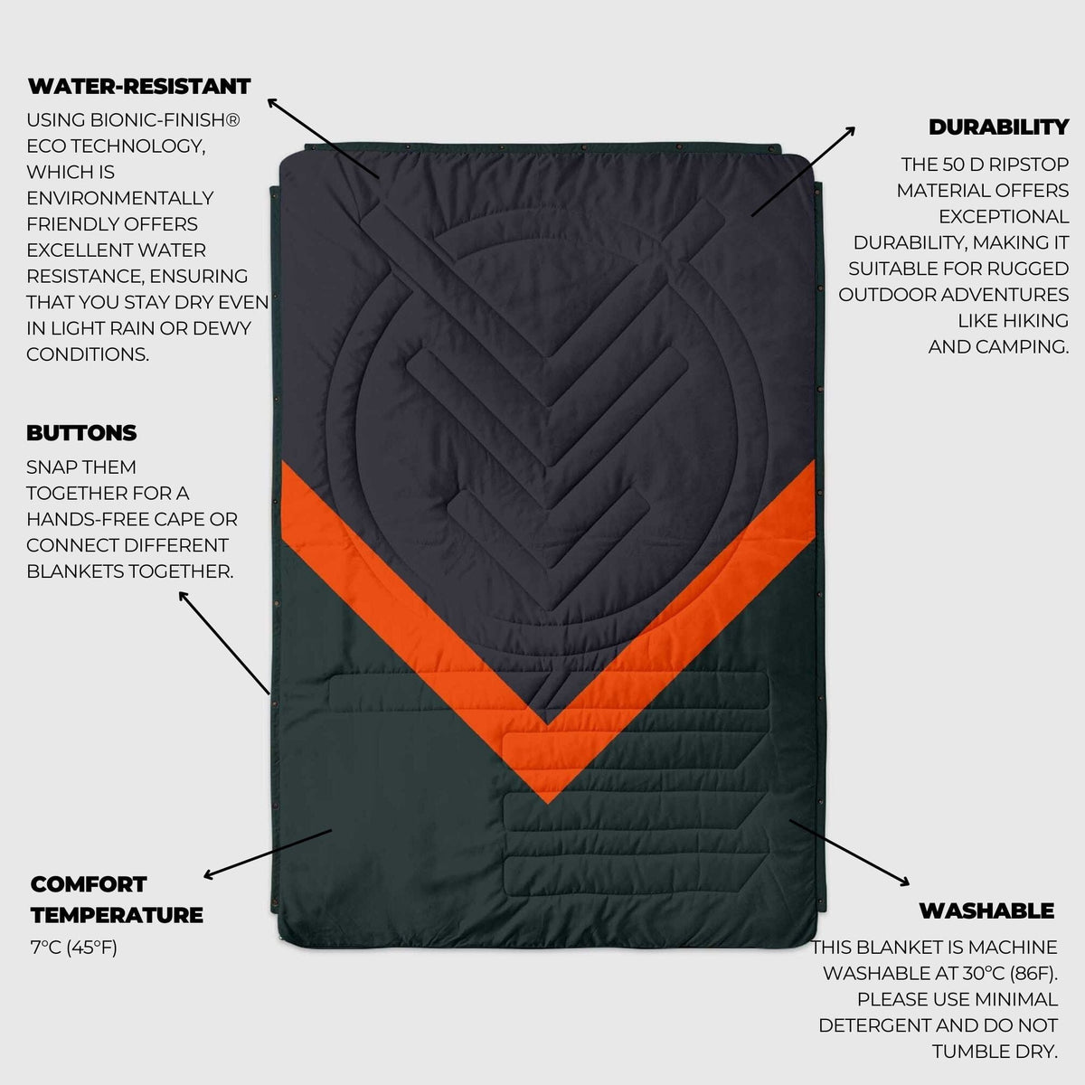 VOITED CloudTouch® Indoor/Outdoor Camping Blanket - Cabin Blankets VOITED 