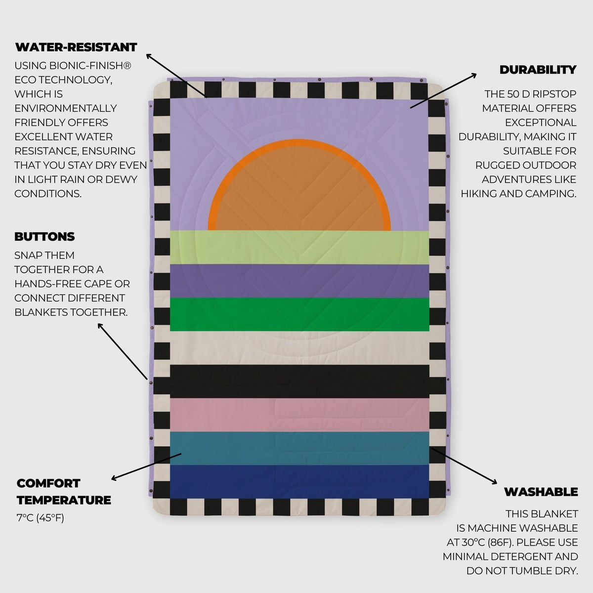 VOITED CloudTouch® Indoor/Outdoor Camping Blanket - Easy Sundaze Blankets VOITED 