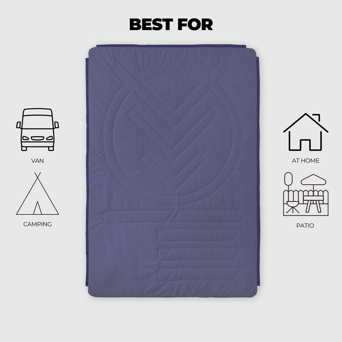 VOITED CloudTouch® Indoor/Outdoor Camping Blanket - Future Dusk Blankets VOITED 