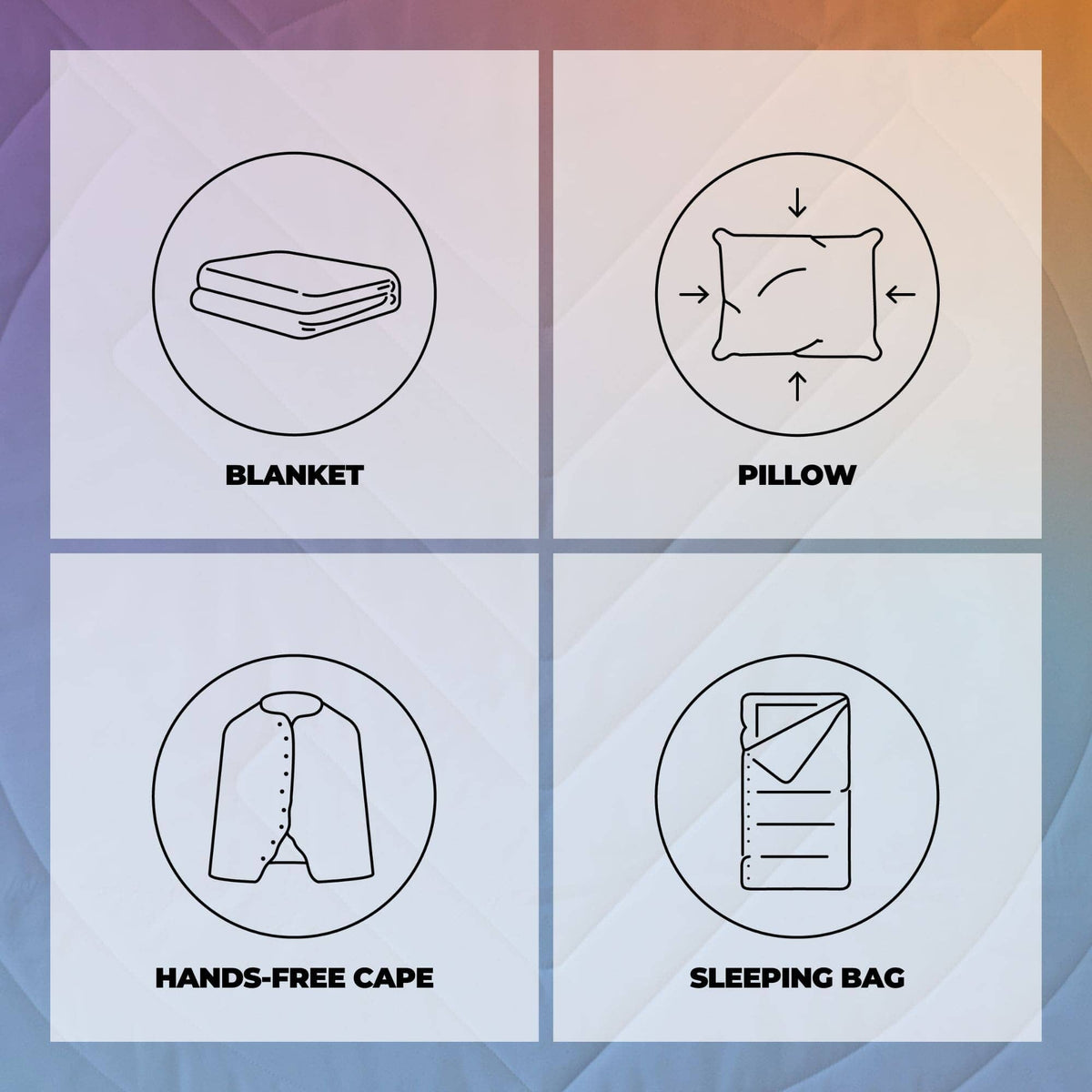 VOITED CloudTouch® Indoor/Outdoor Camping Blanket - Fuzzy Sunset Blankets VOITED 