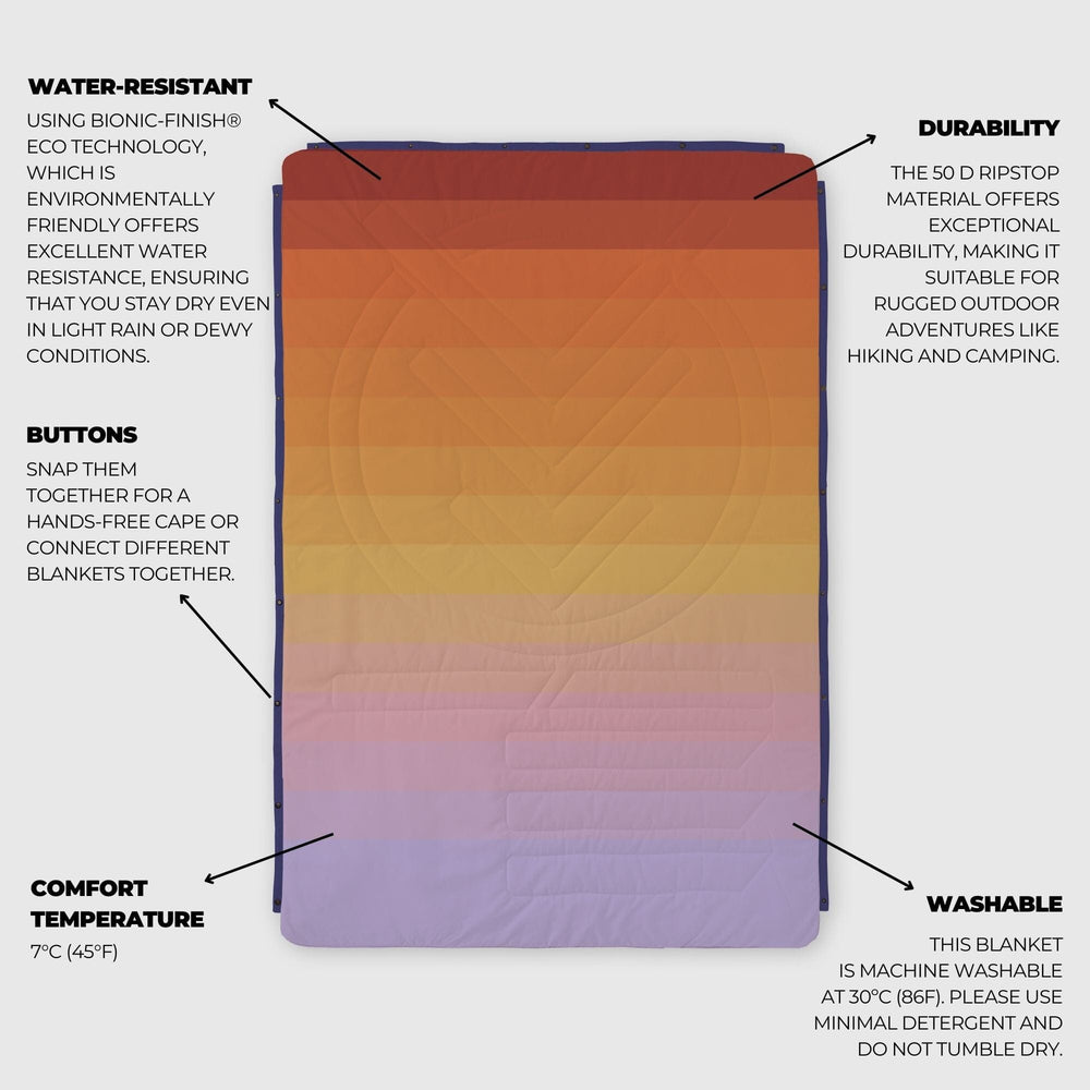 VOITED CloudTouch® Indoor/Outdoor Camping Blanket - Golden Drift