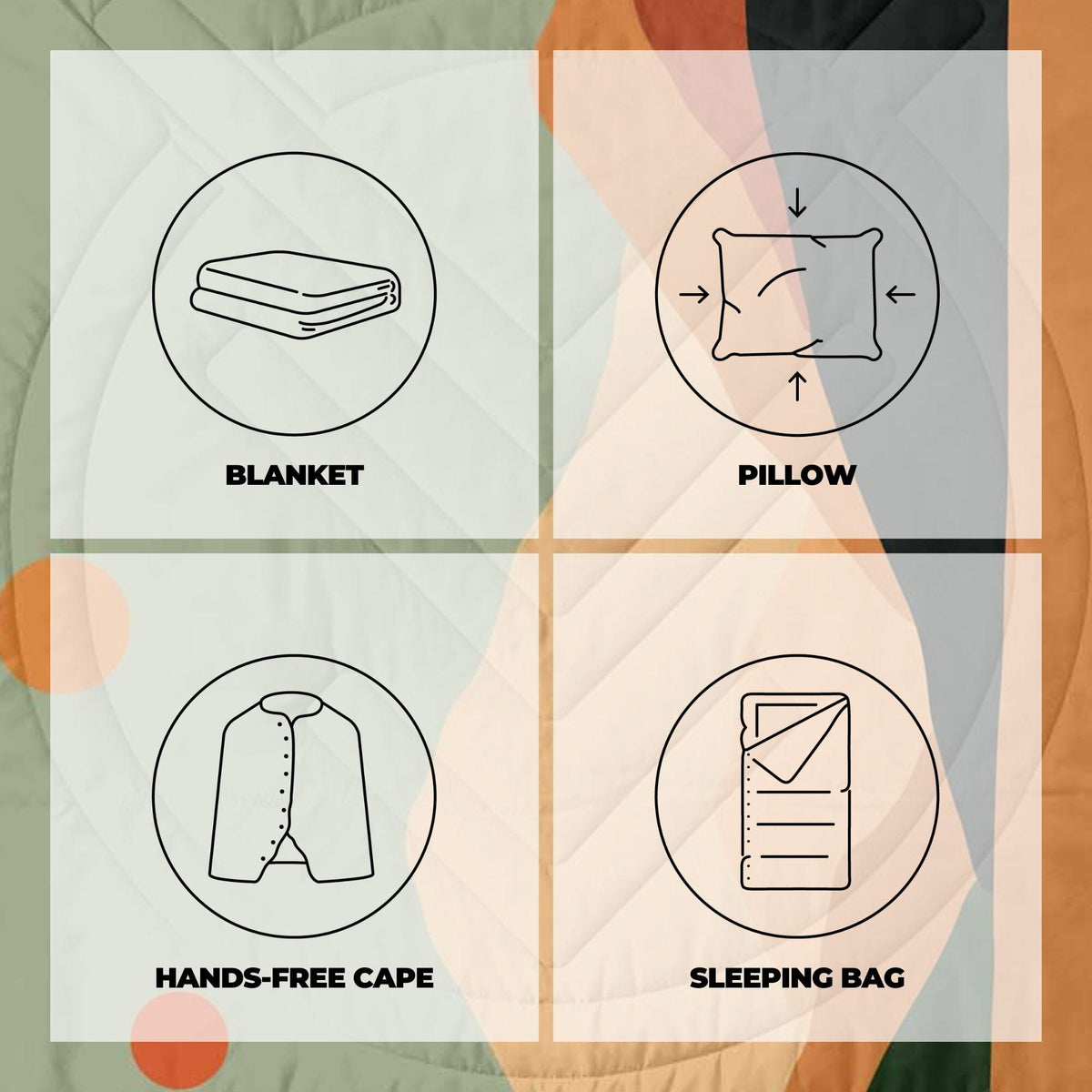 VOITED CloudTouch® Indoor/Outdoor Camping Blanket - Jasper / Tree Green Blankets VOITED 