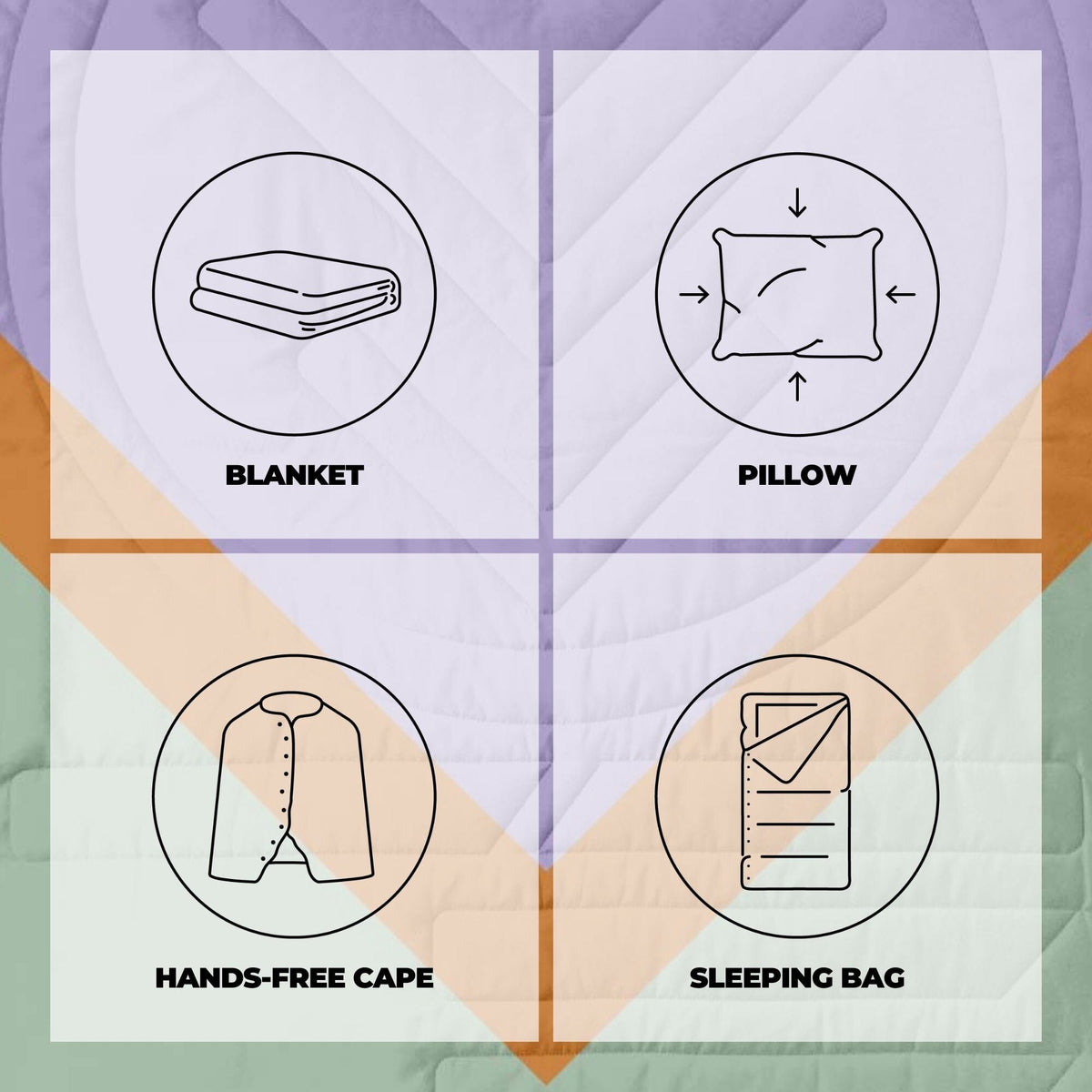 VOITED CloudTouch® Indoor/Outdoor Camping Blanket - Spring Break Blankets VOITED 