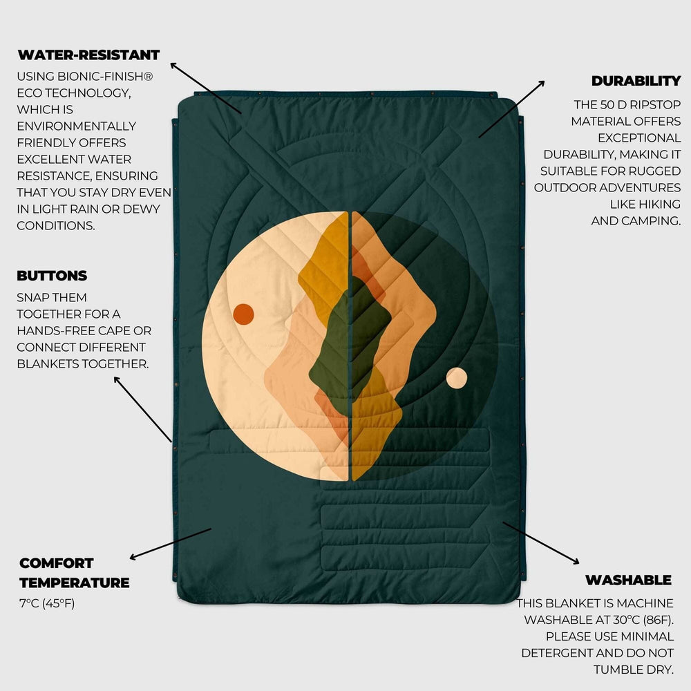 VOITED CloudTouch® Indoor/Outdoor Camping Blanket - Day & Night