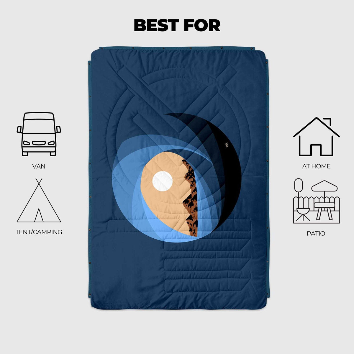 VOITED CloudTouch® Indoor/Outdoor Camping Blanket - Lens Blankets VOITED 