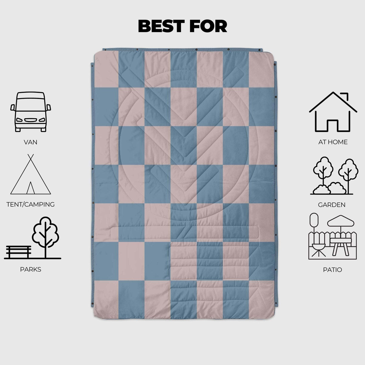 VOITED Fleece Outdoor Camping Blanket - Blue Dancer Blankets VOITED 