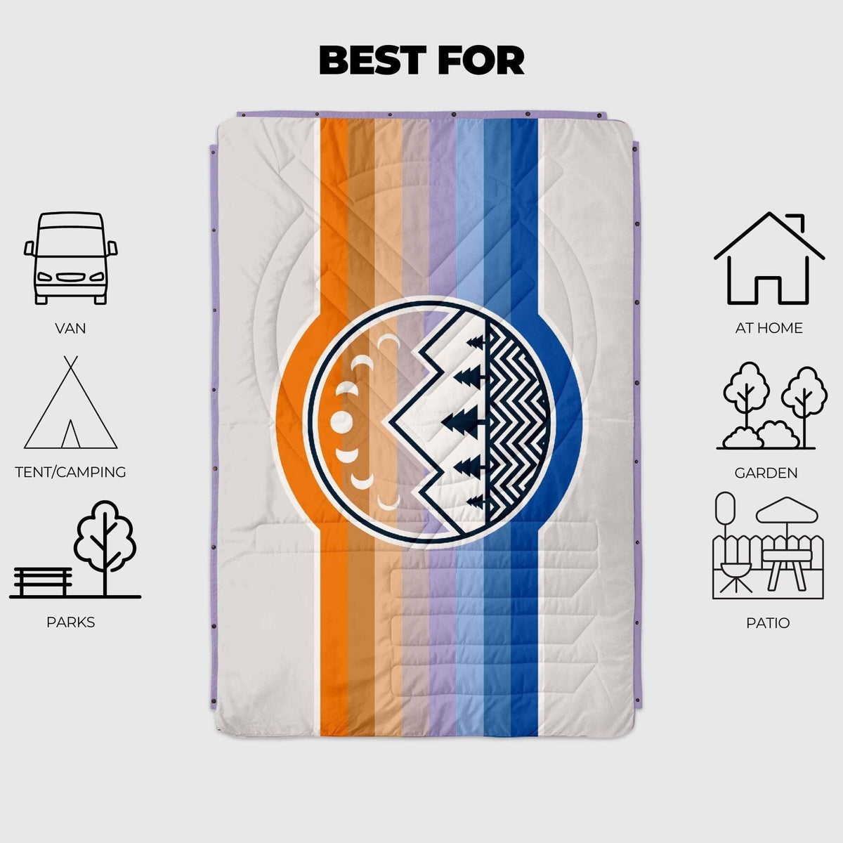 VOITED Fleece Outdoor Camping Blanket - Camp Vibes Powder Blankets VOITED 