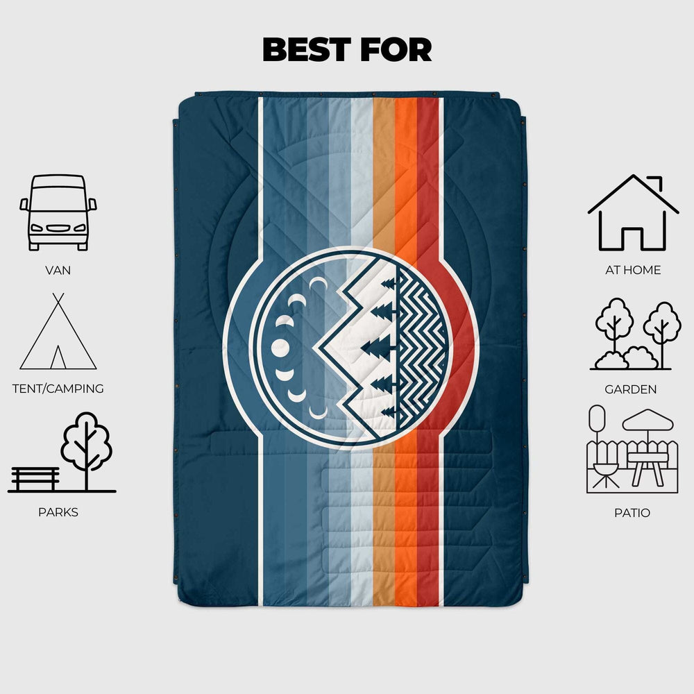 VOITED Fleece Outdoor Camping Blanket - Camp Vibes Two