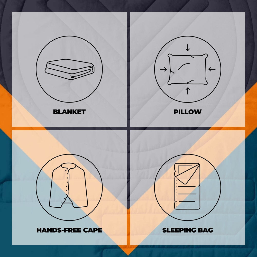 VOITED Fleece Outdoor Camping Blanket - Down Under