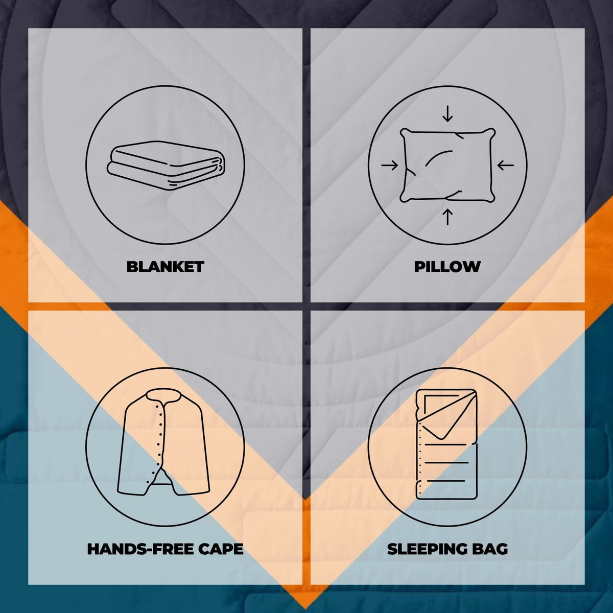 VOITED Fleece Outdoor Camping Blanket - Down Under Blankets VOITED 