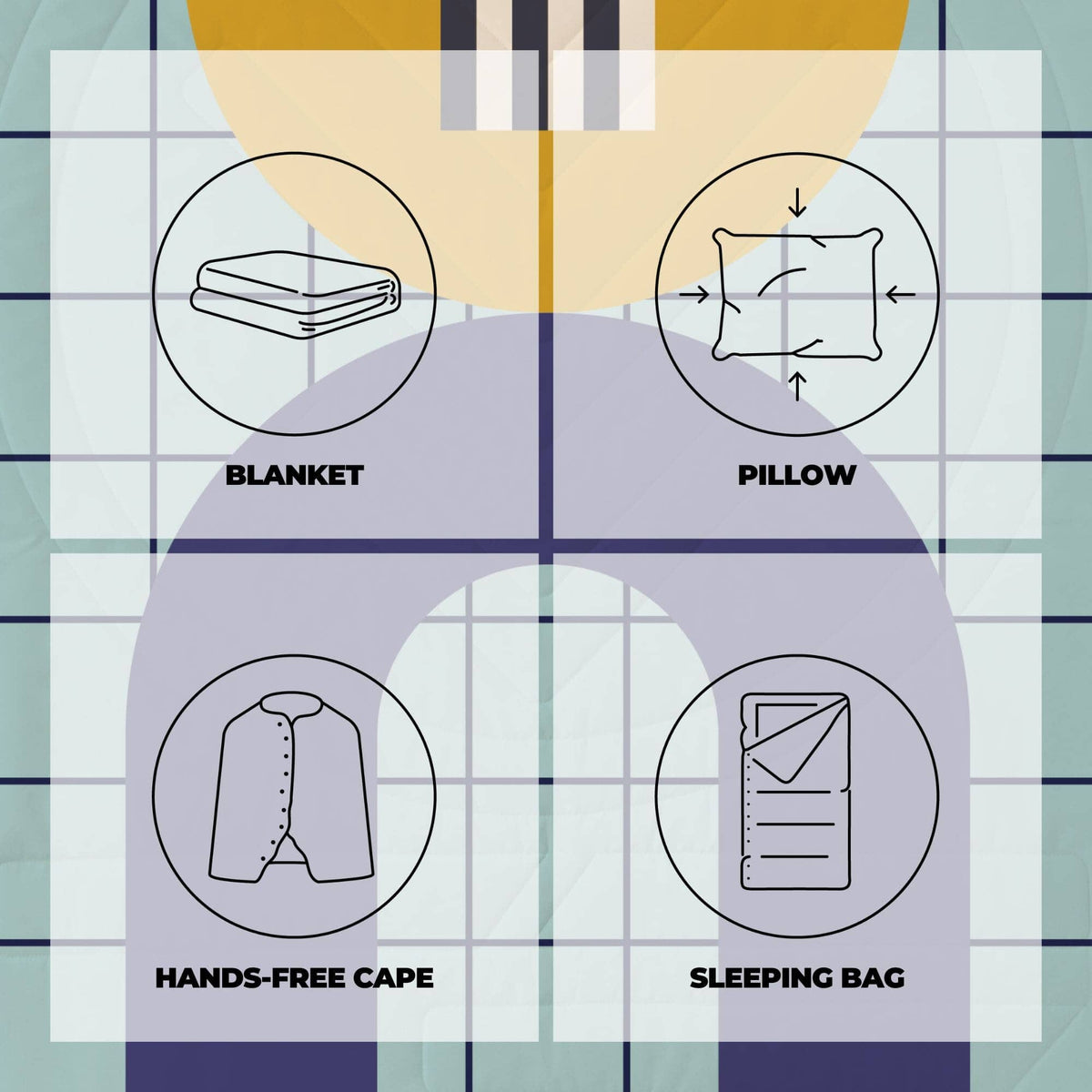 VOITED Fleece Outdoor Camping Blanket - Edeny Pool Blankets VOITED 