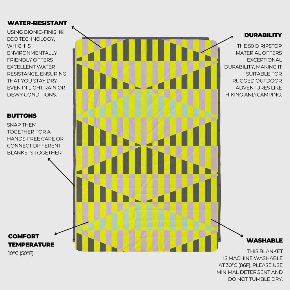 VOITED Fleece Outdoor Camping Blanket - Stardust Valley Blankets VOITED 