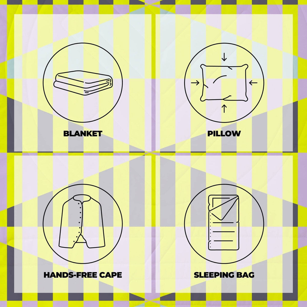 VOITED Fleece Outdoor Camping Blanket - Stardust Valley Blankets VOITED 