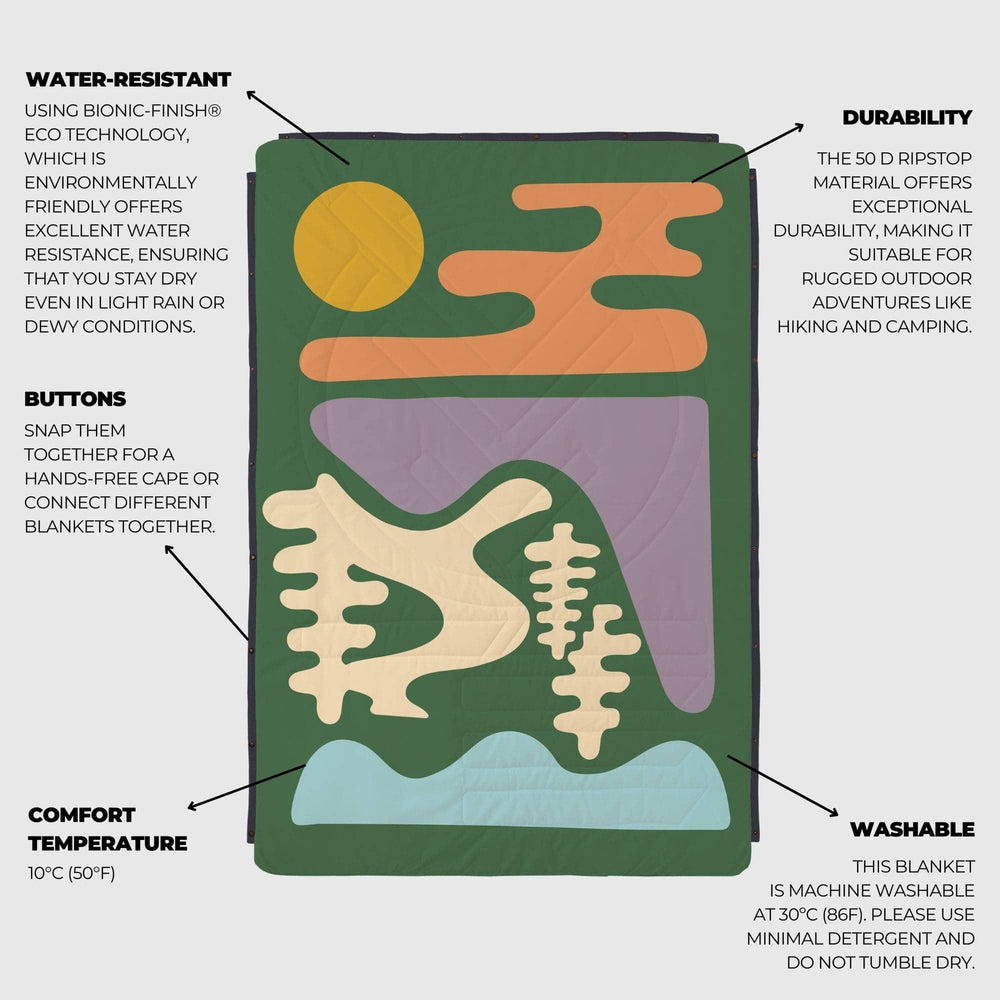 VOITED Mini Traveler Cream Indoor / Outdoor Camping Blanket - Trailbound