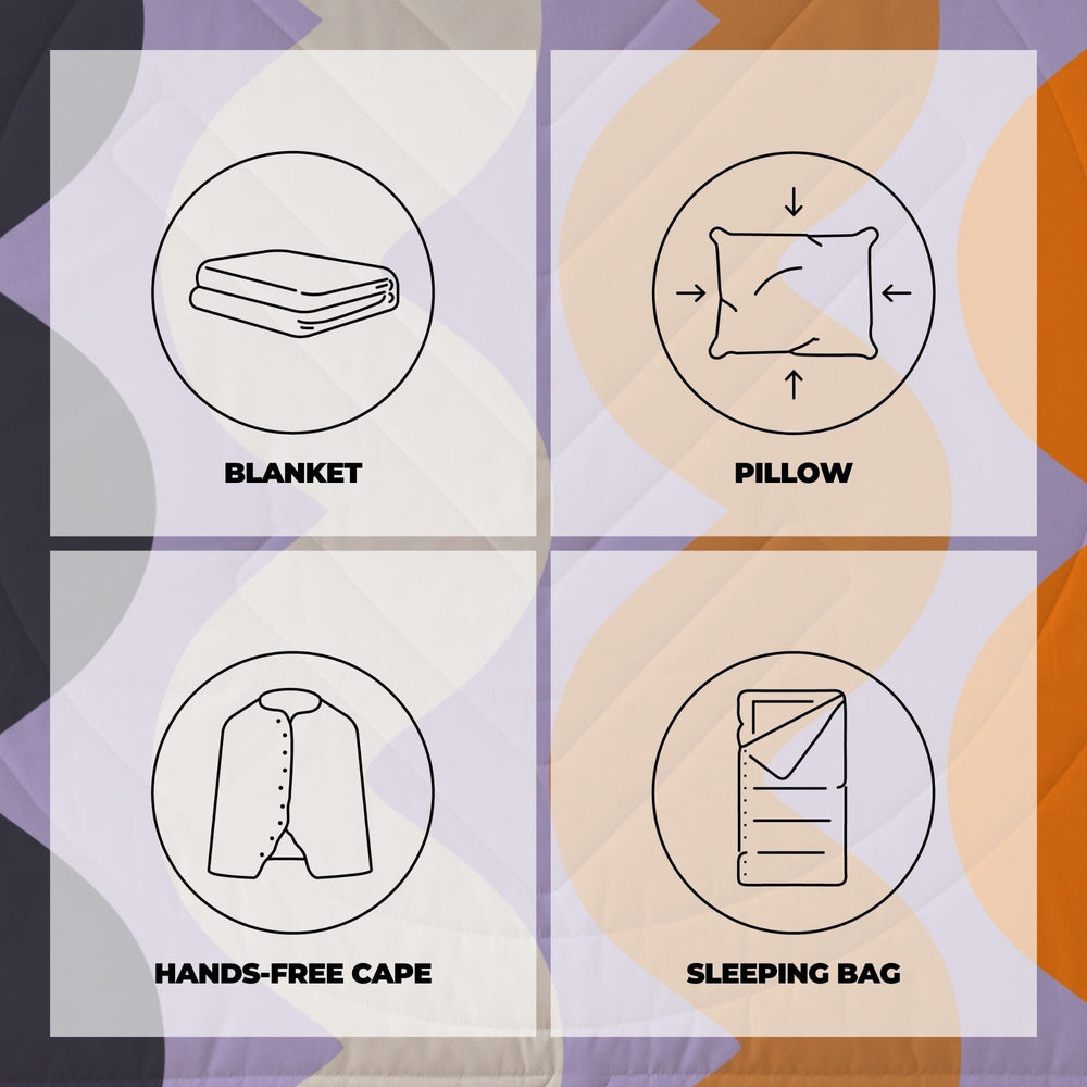 VOITED Mini Traveler Cream Indoor / Outdoor Camping Blanket - Tide