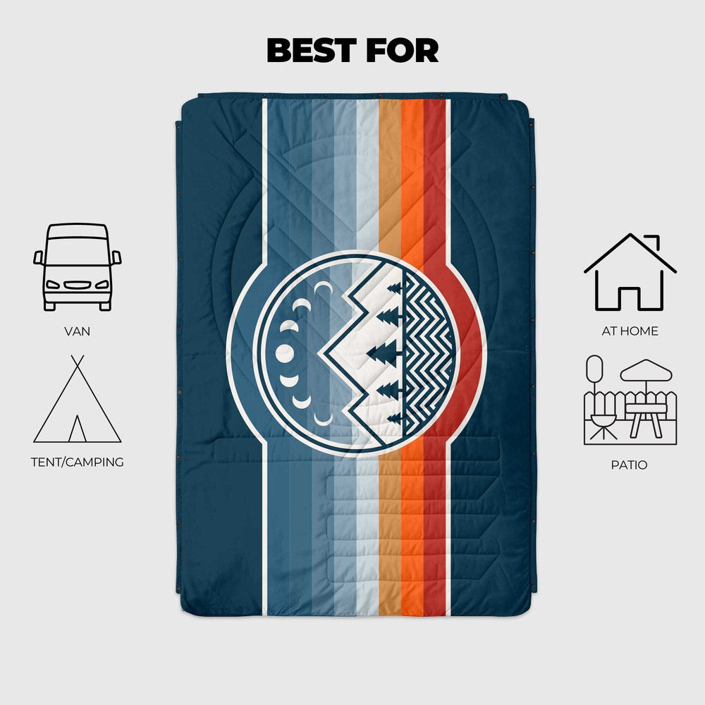 VOITED Mini Traveler Cream Indoor / Outdoor Camping Blanket - Camp Vibes Two