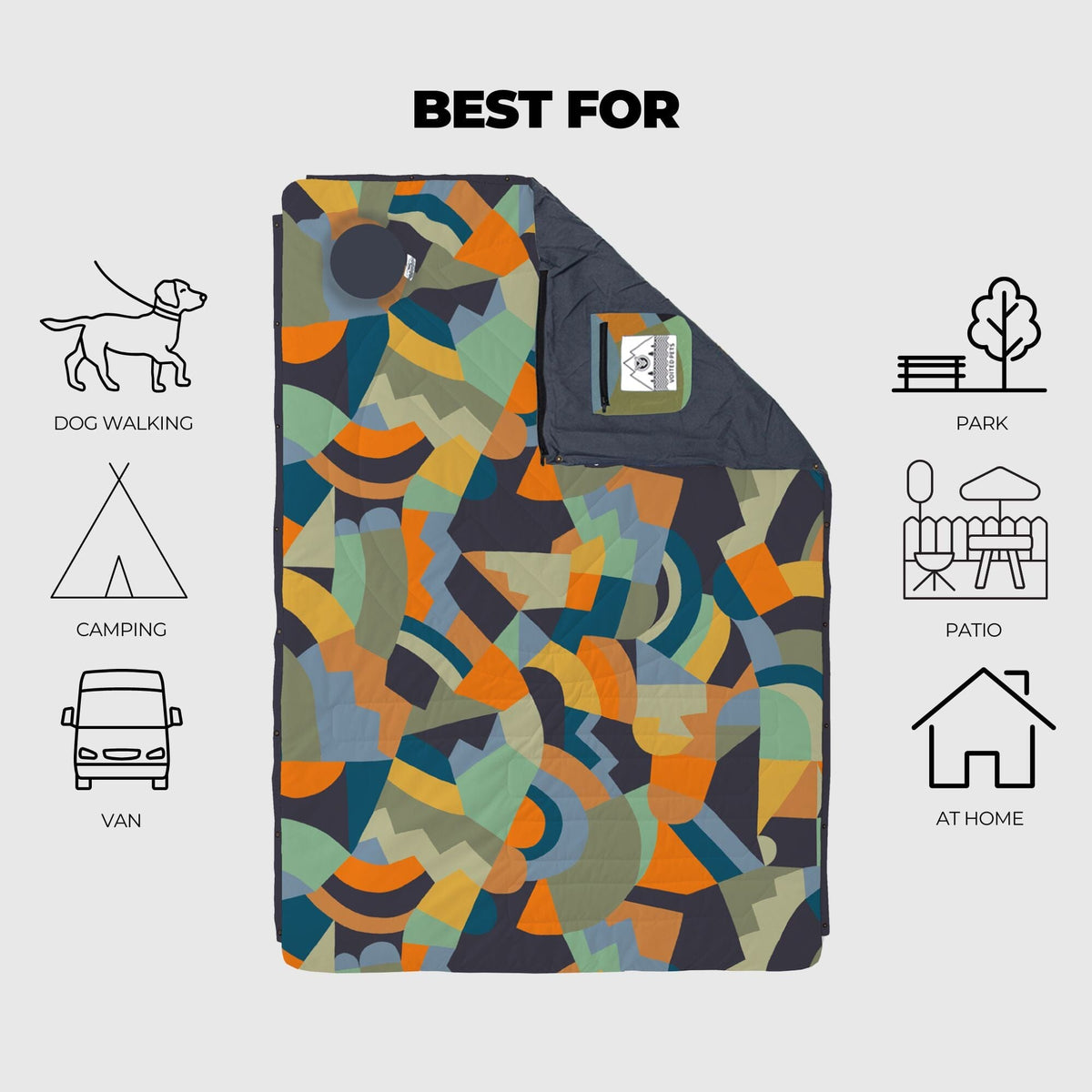 VOITED Quilted Premium Recycled Pet Blanket - Farmers Market Blankets VOITED 