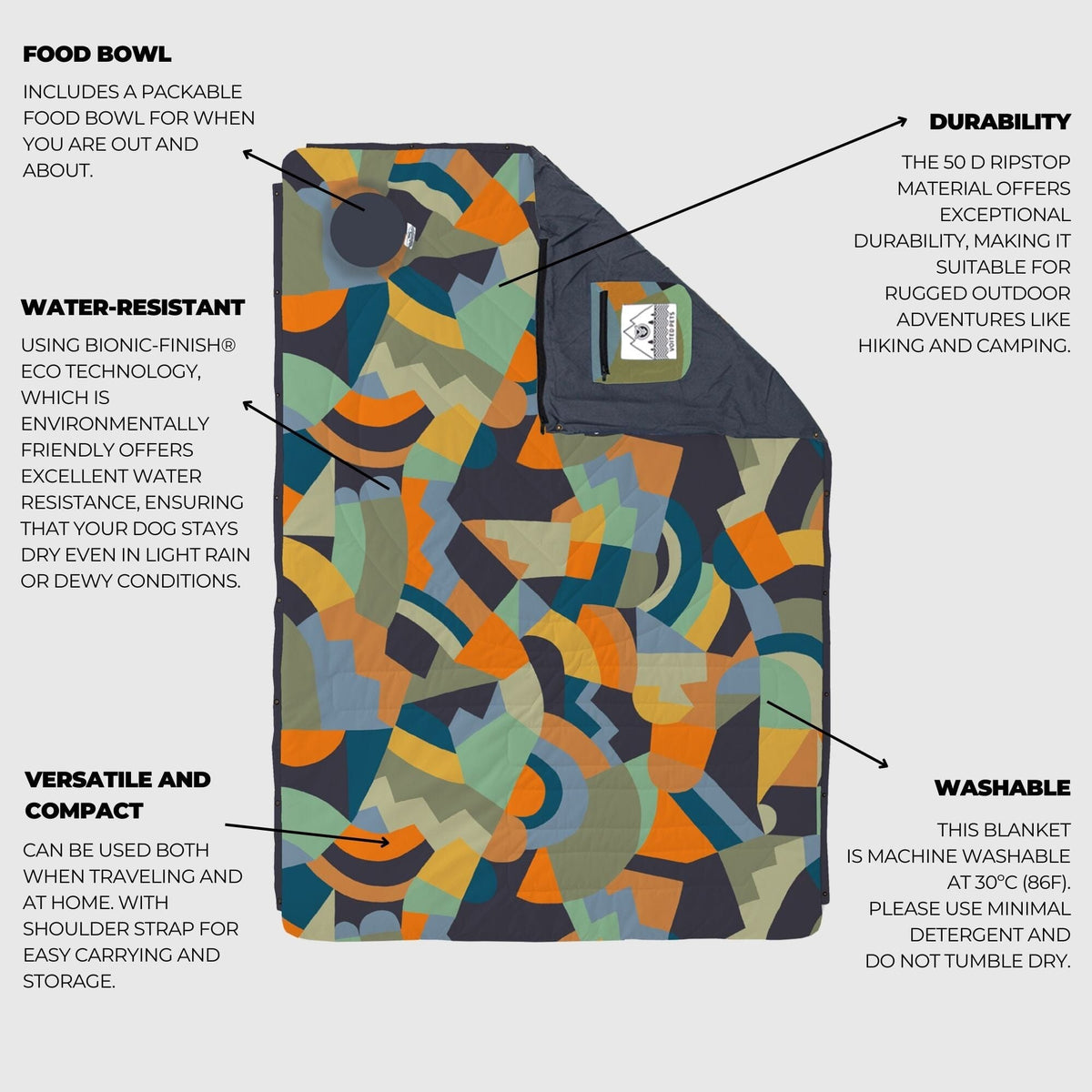 VOITED Quilted Premium Recycled Pet Blanket - Farmers Market Blankets VOITED 