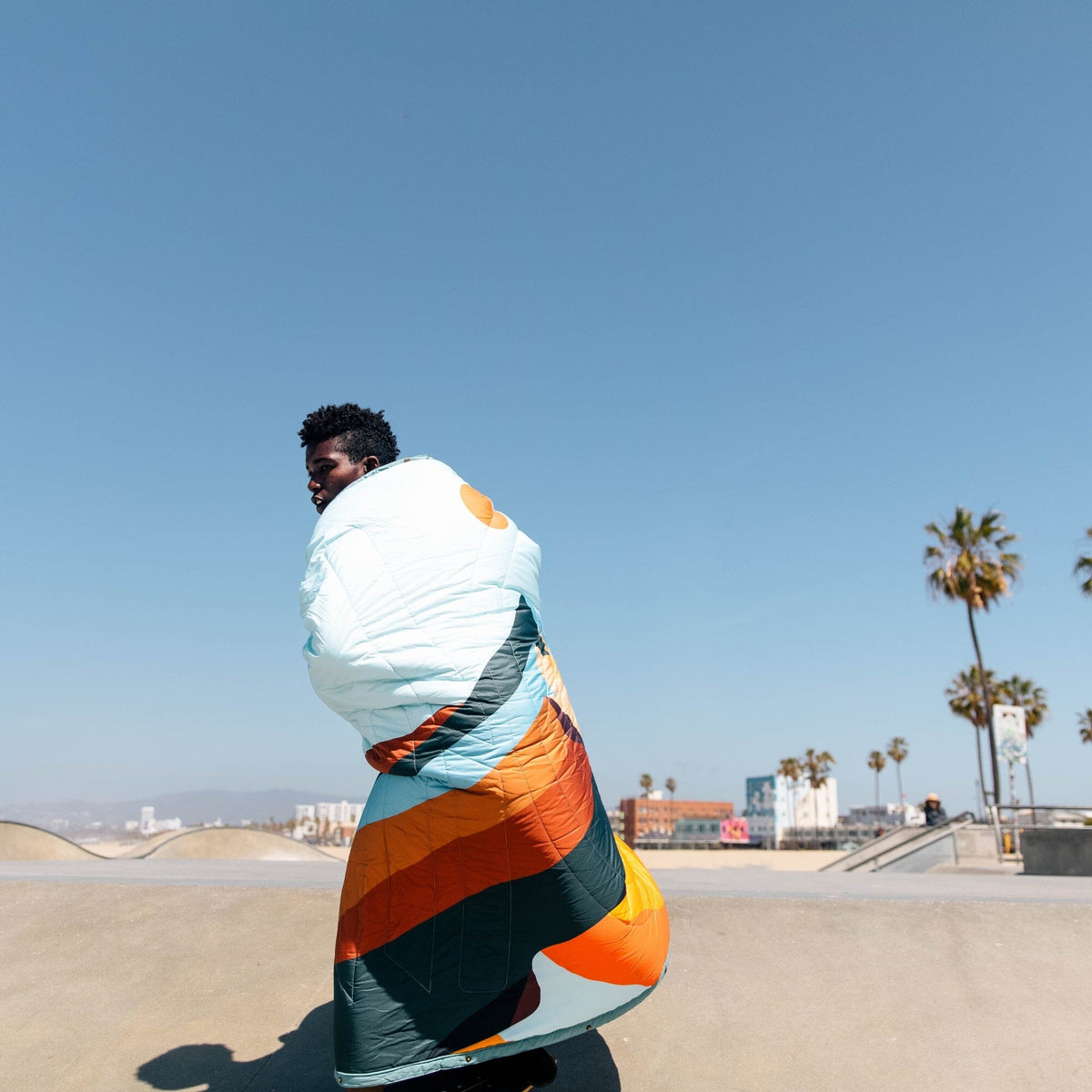 VOITED Recycled Ripstop Outdoor Camping Blanket - Blue Mountain Blankets VOITED 