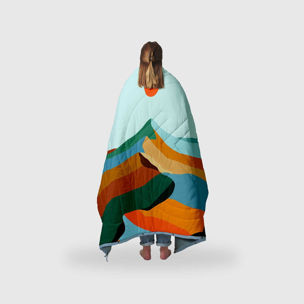 
VOITED Couverture de camping extérieure en Ripstop recyclé - Blue Mountain
