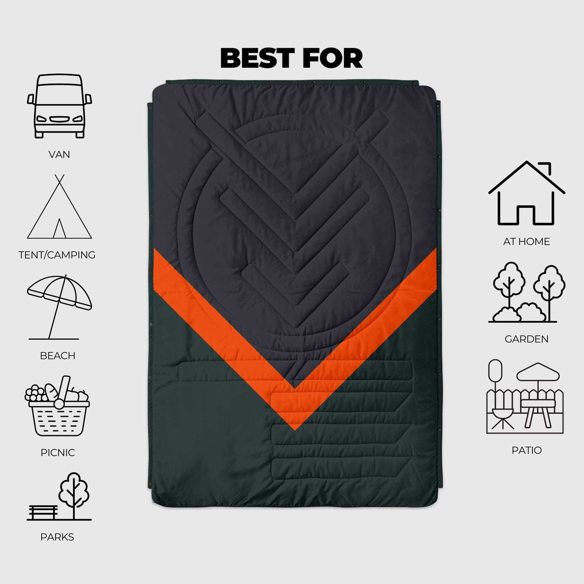 VOITED Recycled Ripstop Outdoor Camping Blanket - Cabin Blankets VOITED 