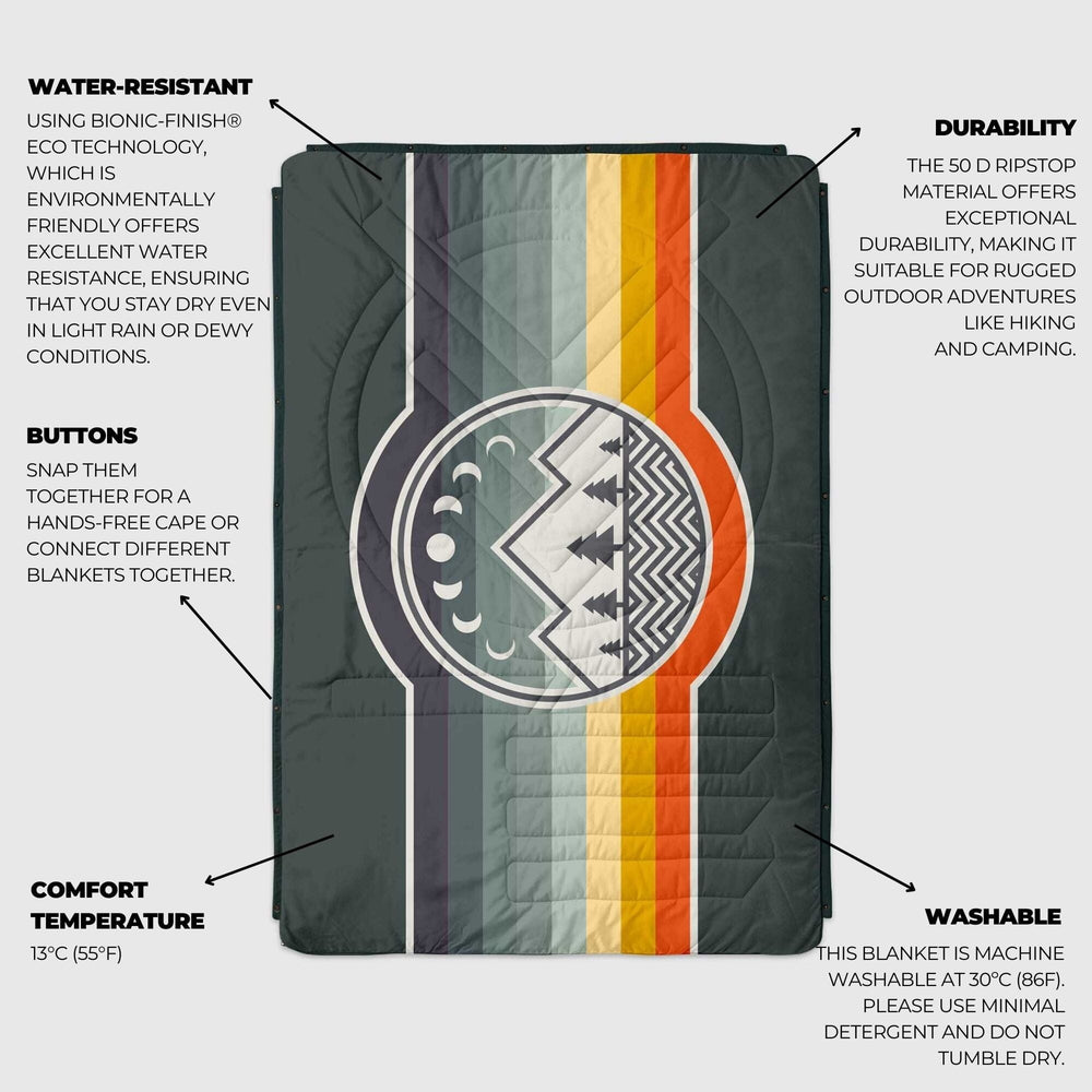 
VOITED Couverture de camping extérieure en Ripstop recyclé - Ambiance camping / Greengabel
