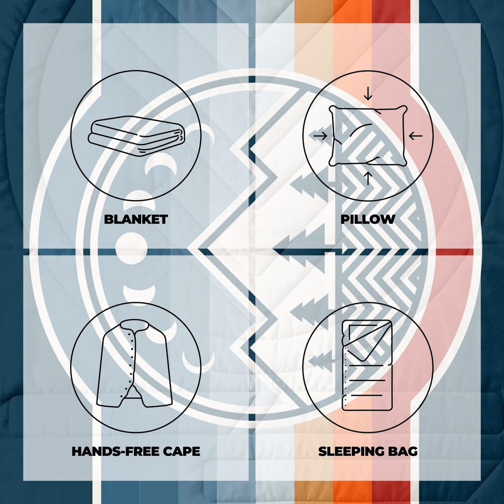 
VOITED Couverture de camping extérieure en Ripstop recyclé - Camp Vibes Two
