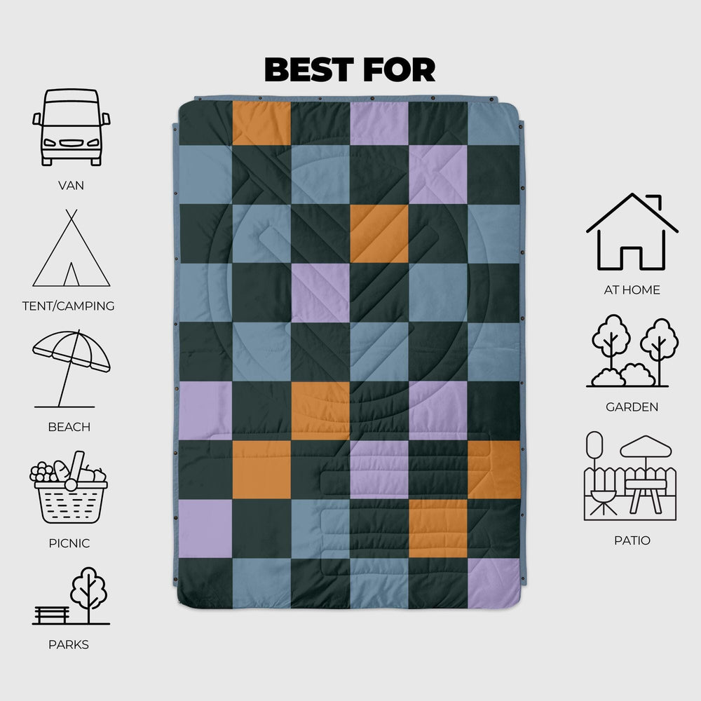 
VOITED Couverture de camping extérieure en Ripstop recyclé - Cheeckers
