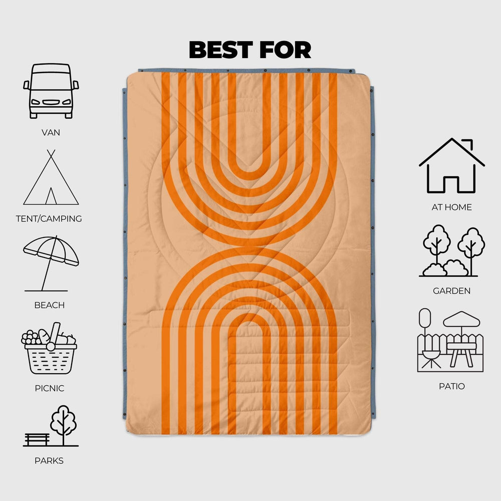 
VOITED Couverture de camping extérieure en Ripstop recyclé - Court/Mountain Spring
