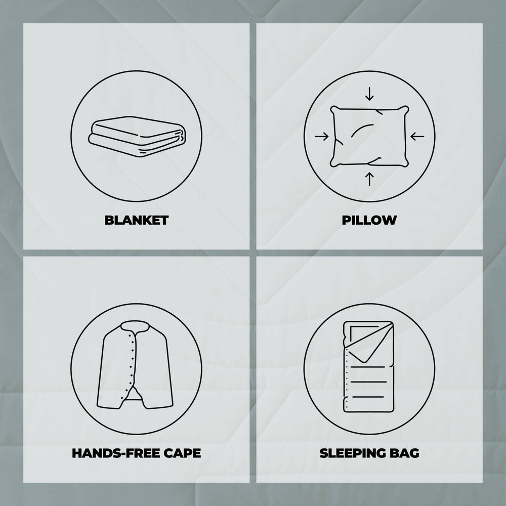 VOITED Recycled Ripstop Outdoor Camping Blanket - Eucalyptus Blankets VOITED 