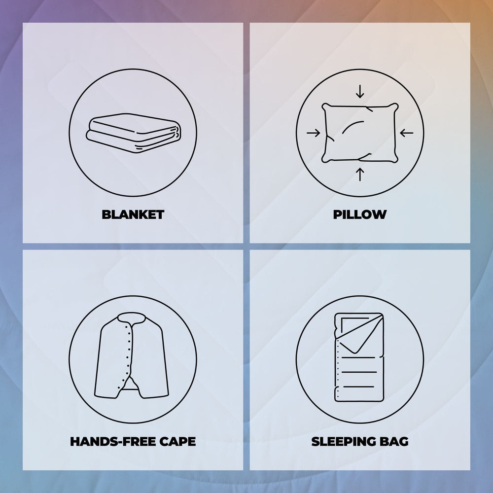 
VOITED Couverture de camping extérieure en Ripstop recyclé - Fuzzy Sunset
