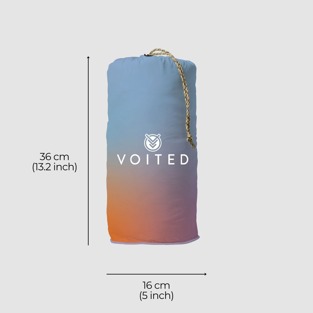 
VOITED Couverture de camping extérieure en Ripstop recyclé - Fuzzy Sunset
