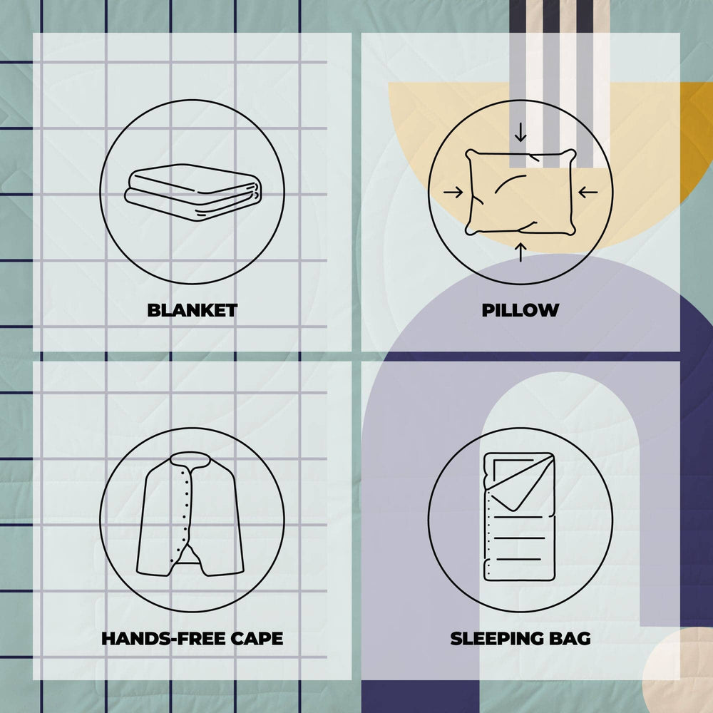 VOITED Recycled Ripstop Outdoor Camping Blanket - Pool/Eden Blankets VOITED 