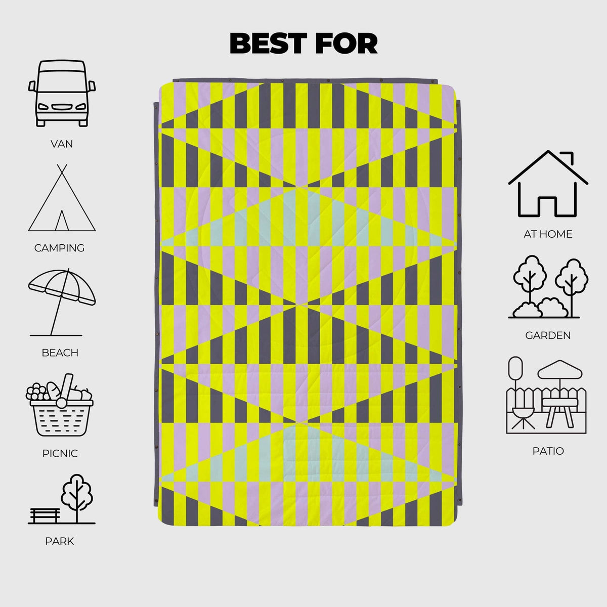VOITED Recycled Ripstop Outdoor Camping Blanket - Stardust Valley Blankets VOITED 