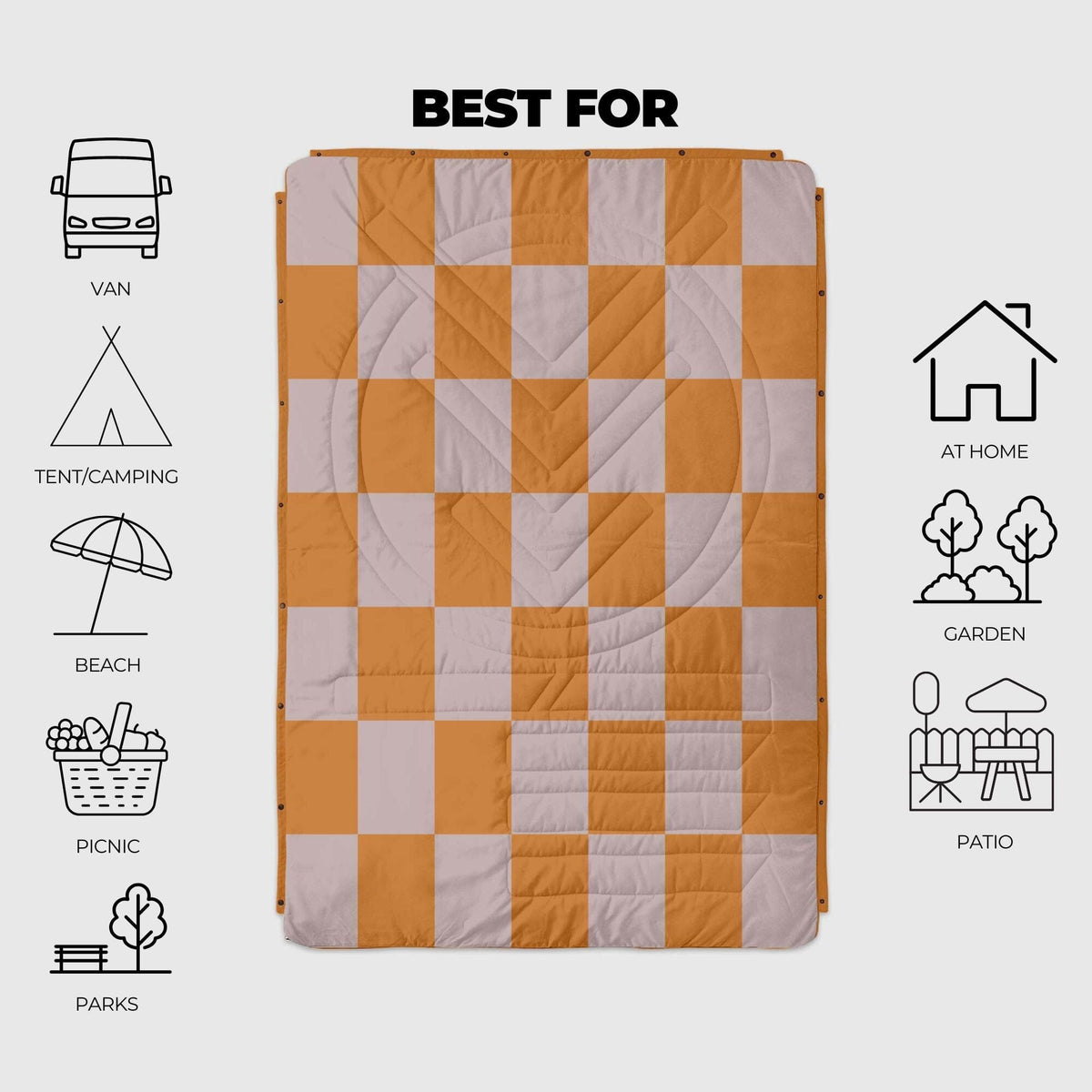 VOITED Recycled Ripstop Outdoor Camping Blanket - Suns Out/Sundial Blankets VOITED 