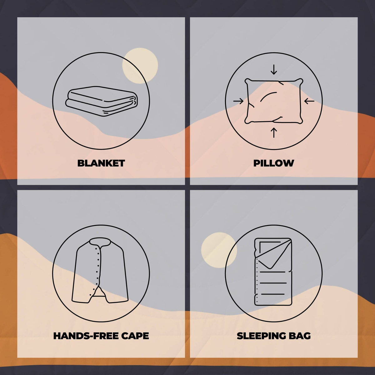 VOITED Recycled Ripstop Outdoor Camping Blanket - Trailtrekker Blankets VOITED 