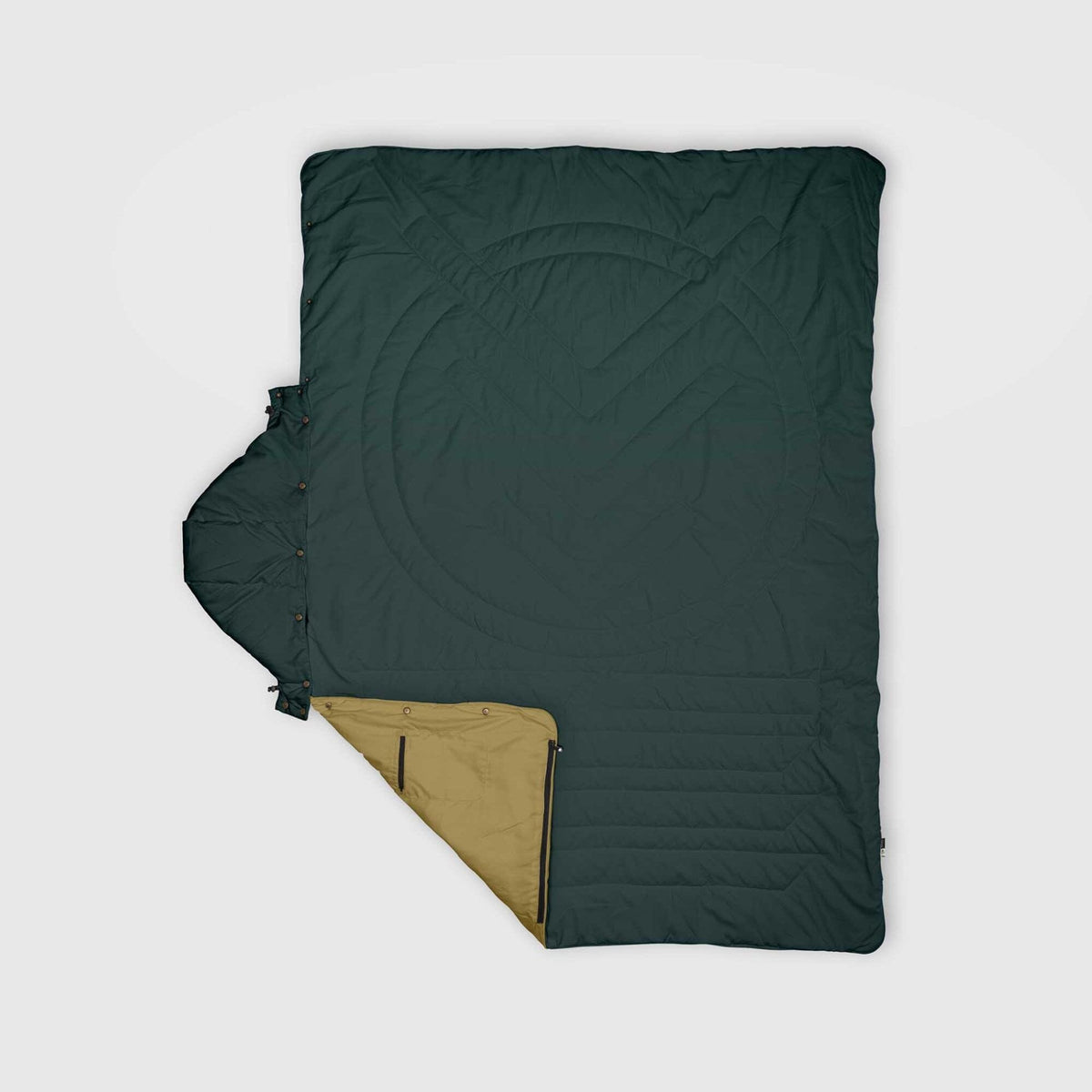 VOITED Recycled Ripstop Travel Blanket - Green Gabels / Dusty Sand Blankets VOITED 