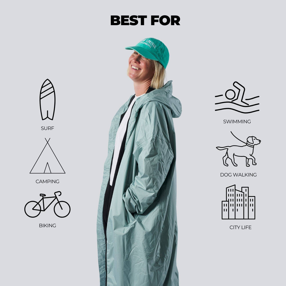 VOITED Allweather Coat - Eucalyptus Changewear VOITED 