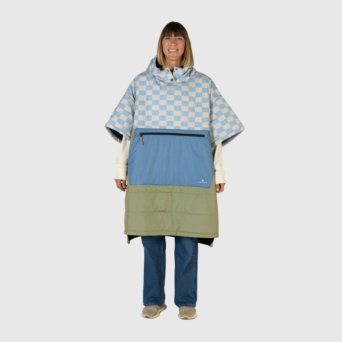 VOITED 3rd Edition Outdoor Poncho for Surfing, Camping, Vanlife & Wild Swimming - Blue Dancer Changewear VOITED 