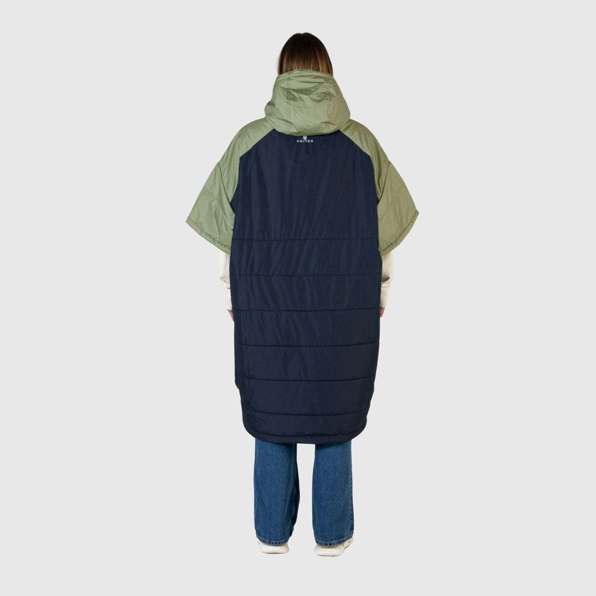 VOITED 3rd Edition Outdoor Poncho for Surfing, Camping, Vanlife & Wild Swimming - Ocean Navy/Olive Changewear VOITED 