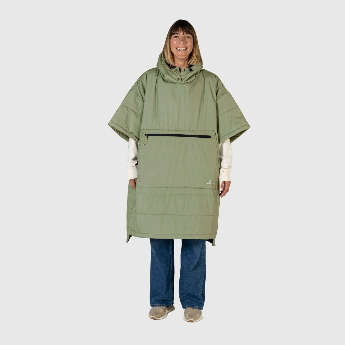 VOITED 3rd Edition Outdoor Poncho for Surfing, Camping, Vanlife & Wild Swimming - Olive Changewear VOITED 