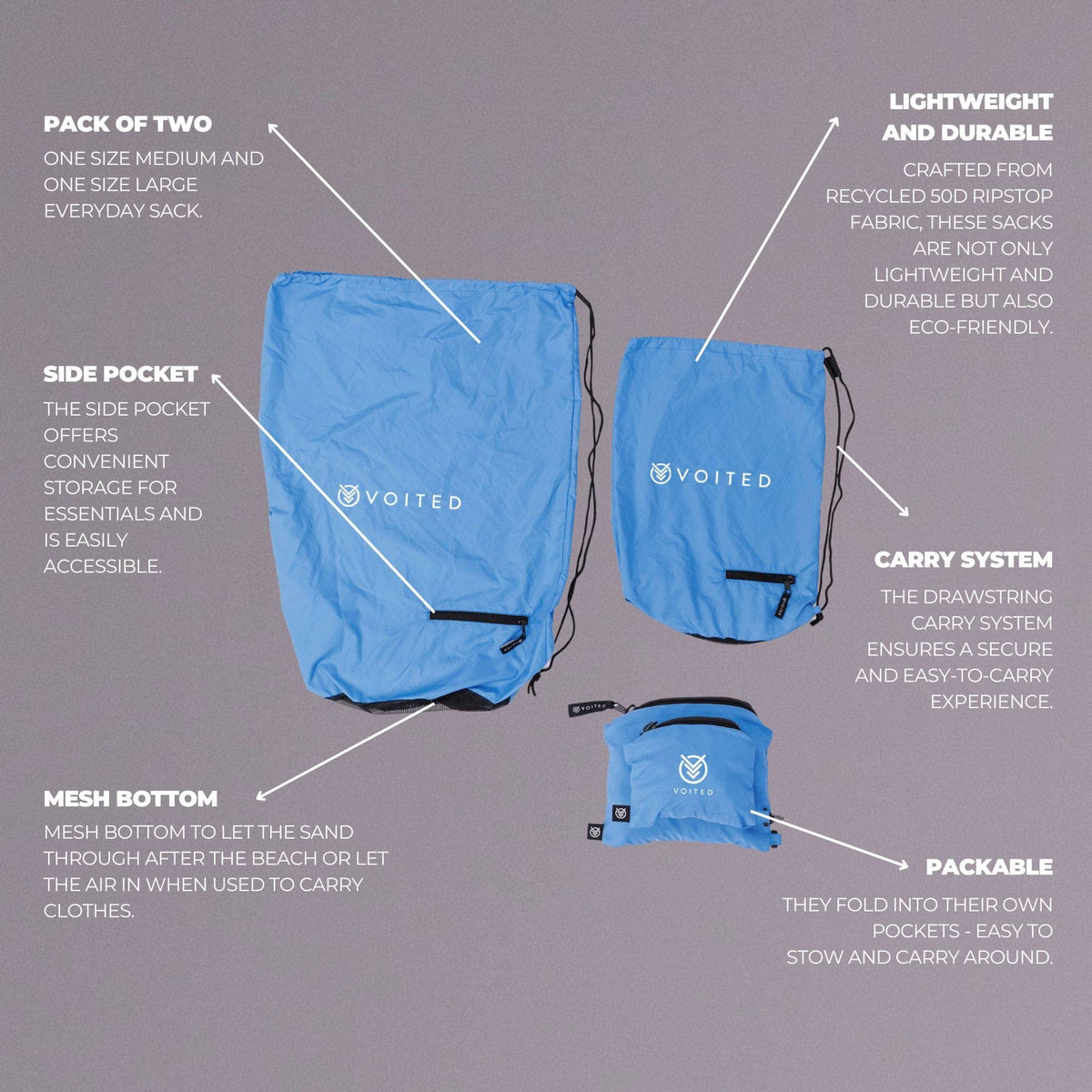 VOITED Everyday Sacks - Waterfall Accessories VOITED 