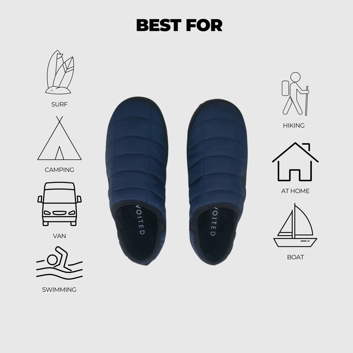 VOITED RidgeLoft SlipOn - Women's fit - Navy Footwear VOITED 