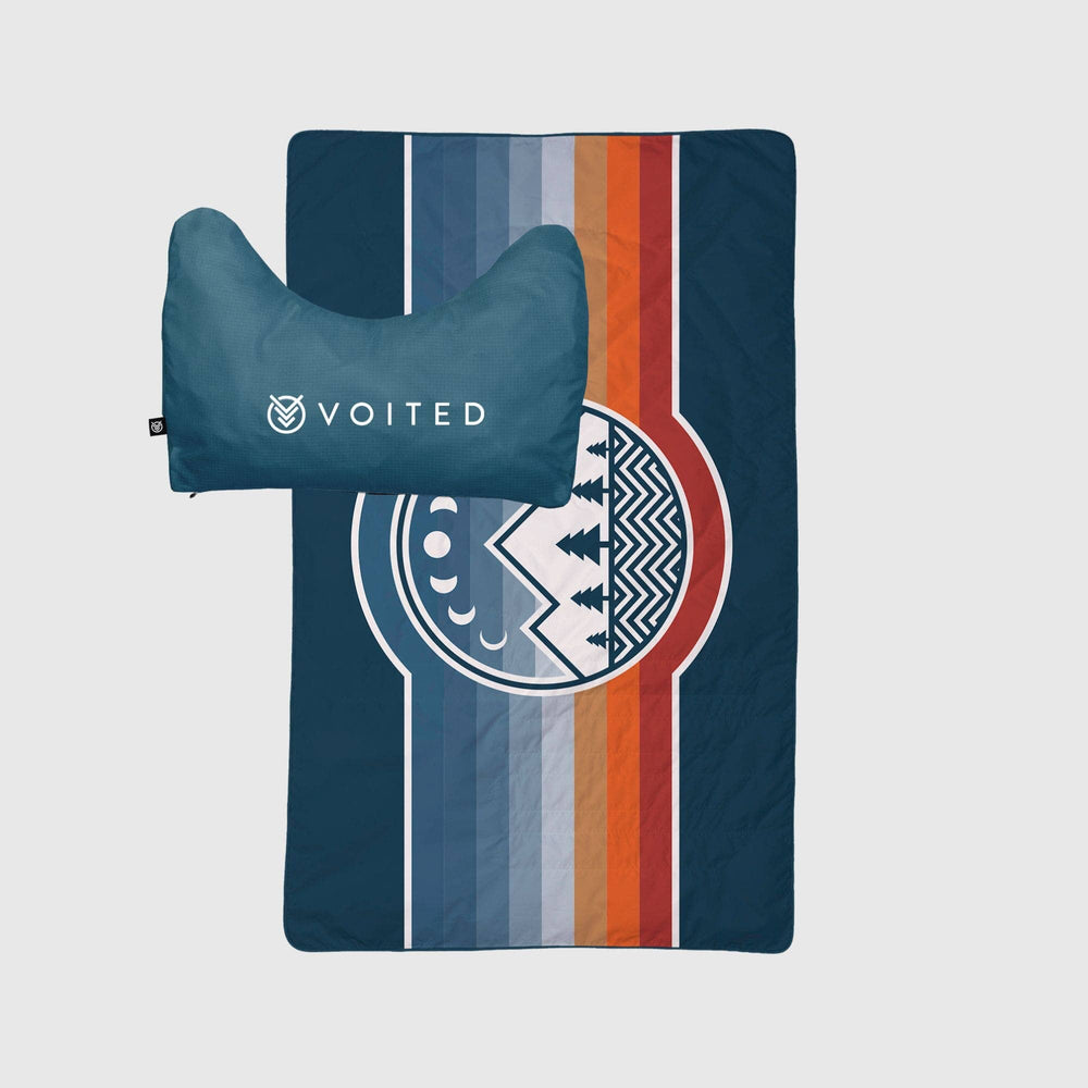 VOITED NeckPack Travel Pillow Blanket - Camp Vibes Two