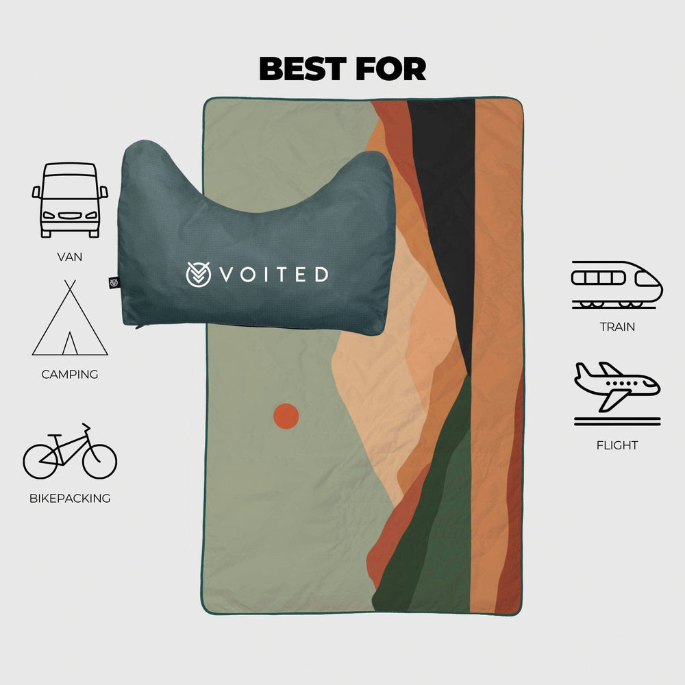 VOITED NeckPack Travel Pillow Blanket - Jasper