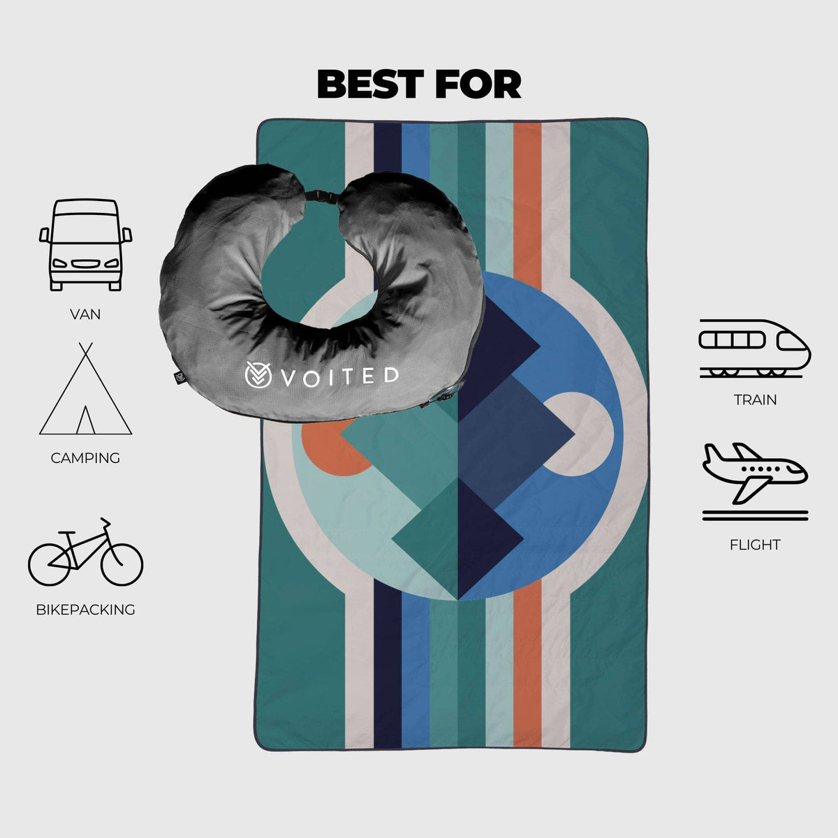VOITED NeckPack™ Travel PillowBlanket™ - Luna Creek Blankets VOITED 