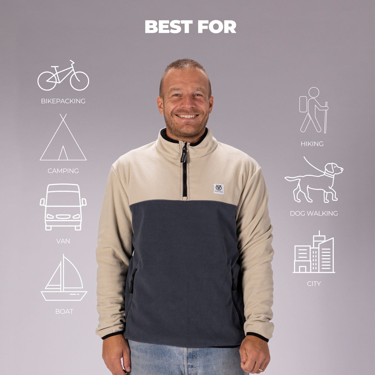 VOITED Polar Fleece Half Zip Apparel VOITED 